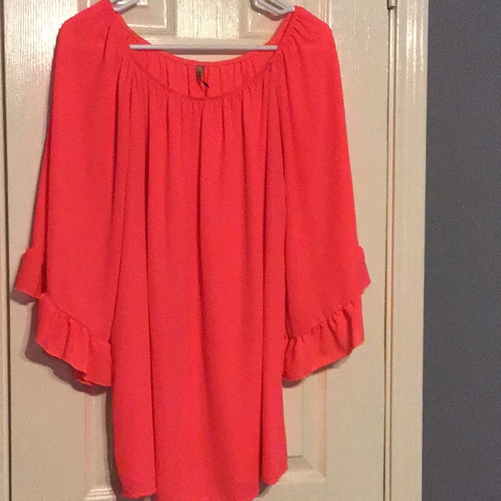 Neon pink Chiffon blouse